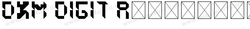 DXM DIGIT Regular字体转换